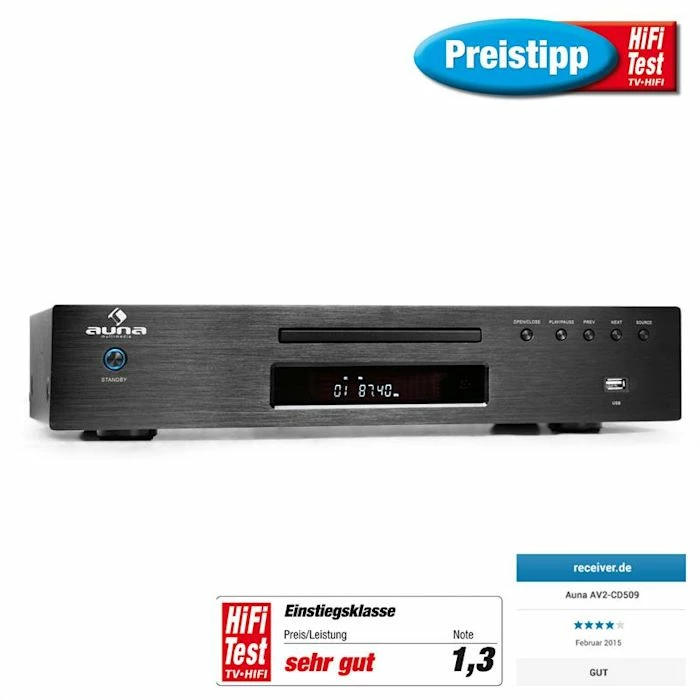 Auna Lecteurs CD HiFi AV2-CD509 Lecteur CD Hifi – Image 6