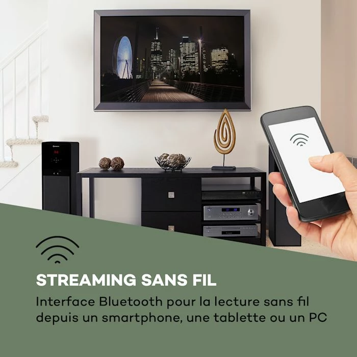 Auna Amplificateurs HiFi AV2-CD850BT Amplificateur 4 Zones Stéréo – Image 5