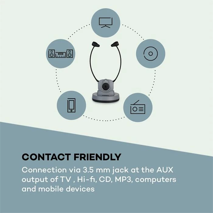 Auna Casques HiFi Stereoskop Casque Sans Fil Arceau Mentonnière InEar – Image 4