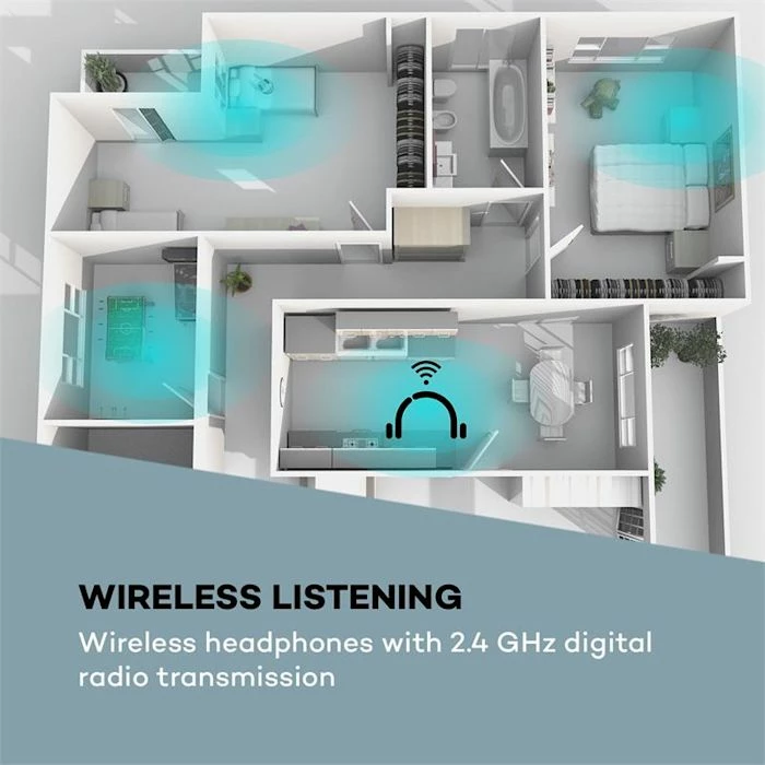 Auna Casques HiFi Stereoskop Casque Sans Fil Arceau Mentonnière InEar – Image 3