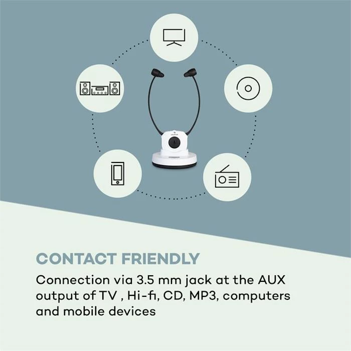 Auna Casques HiFi Stereoskop Casque Sans Fil Arceau Mentonnière InEar – Image 4