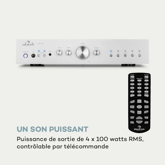 Auna Amplificateurs HiFi AV2-CD608BT Amplificateur Stéréo HiFi – Image 3