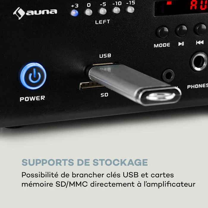 Auna Amplificateurs HiFi Amp4 BT SE Mini Amplificateur Stéréo – Image 5
