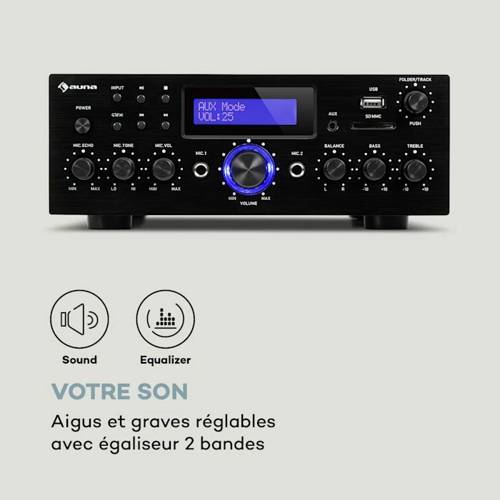 Auna Amplificateurs HiFi AMP-5 BT Amplificateur Hifi – Image 4