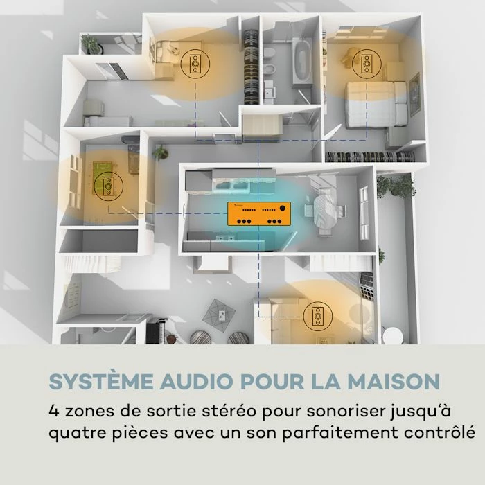 Auna Amplificateurs HiFi AMP-CD950 DG Amplificateur De Puissance – Image 3