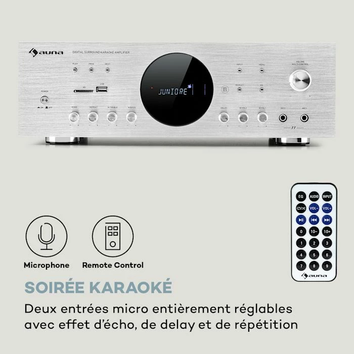 Auna Amplificateurs HiFi Amplificateur Numérique Surround AMP-218 BT – Image 4