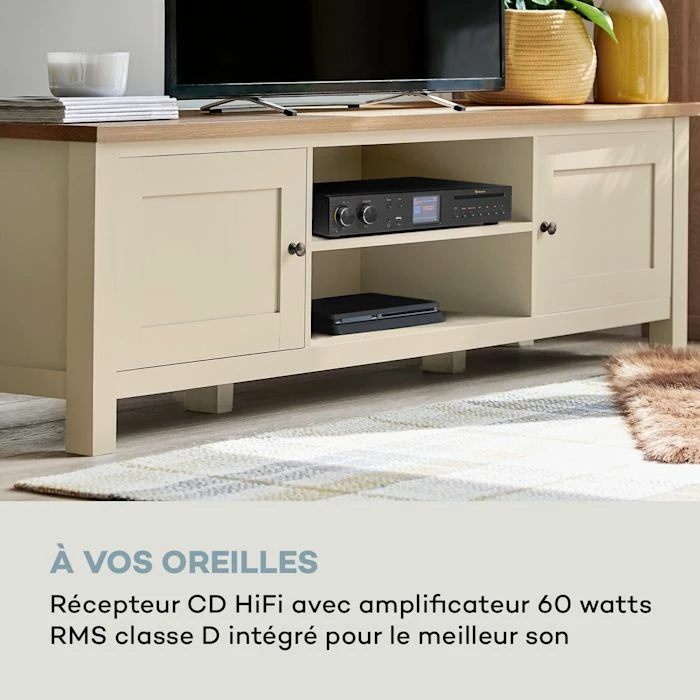 Auna Récepteurs Audio Stereo Black Star Amplificateur-récepteur HiFi CD – Image 2