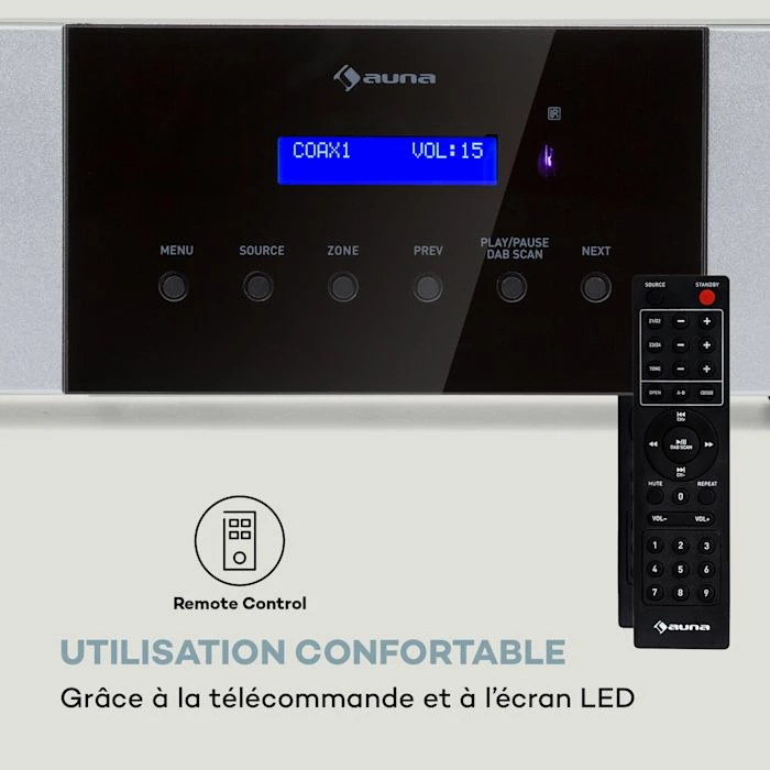 Auna Amplificateurs HiFi AMP-4000 DAB Amplificateur Stéréo Hi-fi – Image 5