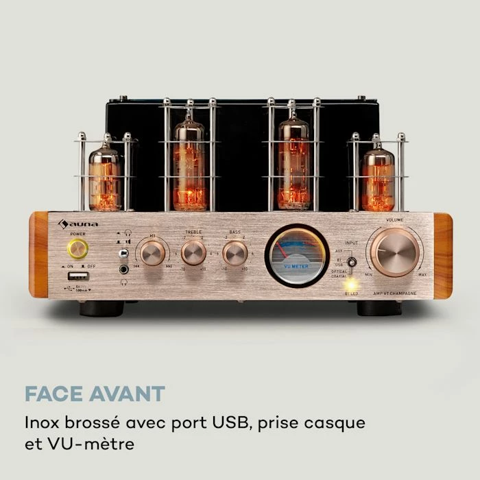 Auna Amplificateurs HiFi Amp VT Amplificateur à Tubes – Image 5